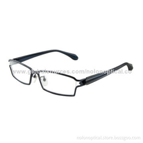 Fashion Stainless Steel Designer Optical Frame, Customized Logos Available